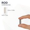 N42 Neodymium Rod Magnet - 5/16 in. dia x 1 in. thick - 6.83lbs Pull