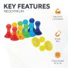 Small Fruity Skittle Magnets - Office & Fridge - 1/2 in. dia x 3/4 in. tall