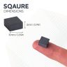 Isotropic Y30 Ceramic Square Magnet - 3/8 in. x 3/8 in. x 3/16 in. thick - 0.18lbs Pull