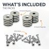 North & South Neodymium Countersunk Magnets & Screws Pack - 19/32 in. dia x 1/16 in. thick
