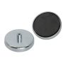 Ceramic Pot Magnet with M5 Internal Thread - 2-3/16 in. dia x 3/8 in. thick - 52.25lbs Pull