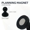 Large Acrylic Push Pin Magnet - 7/8 in. dia x 1 in. tall