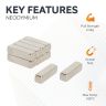 N42 Neodymium Rectangular Magnet - 19/32 in. x 5/32 in. x 5/32 in. thick - 4.85lbs Pull