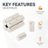 N42 Neodymium Rod Magnet - 3/16 in. dia x 5/16 in. thick - 2lbs Pull