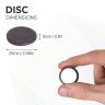 Y10 Ceramic Disc Magnet with Self Adhesive Foam - 1 in. dia x 1/8 in. thick - 1.52lbs Pull