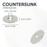 Countersunk Magnets, Steel Discs & Screws Pack - 13/16 in. dia