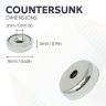 N42 Neodymium Countersunk Pot Magnet - 5/8 in. dia x 3/16 in. thick x 1/8 in. hole - 21.16lbs Pull