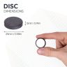 Y10 Ceramic Disc Magnet with Adhesive Foam Pad - 1 in. dia x 3/16 in. thick - 1.32lbs Pull