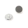 Ceramic Pot Magnet with M5 External Thread - 1 in. dia x 9/32 in. thick - 1.77lbs Pull