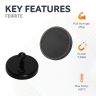 Ceramic White Painted Clamping Magnet with M4 Hook - 2-1/4 in. dia - 55.13lbs Pull