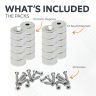 North & South Neodymium Countersunk Magnets & Screws Pack - 3/8 in. dia x 3/16 in. thick