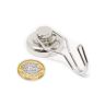 N42 Neodymium Pot Magnet with Swivel Hook - 1-1/4 in. dia - 69.89lbs Pull