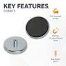 Ceramic Pot Magnet with M5 Internal Thread - 2-3/16 in. dia x 3/8 in. thick - 52.25lbs Pull