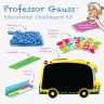 Professor Gauss School Bus Educational Magnetic Chalkboard Kit