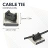 Magnetic Cable Tie Mount - 1 in. x 29/32 in. x 1/4 in. thick - 13.45lbs Pull