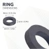 Y30BH Ceramic Ring Magnet - 1-1/4 in. O.D. x 11/16 in. I.D. x 3/16 in. thick - 2.21lbs Pull
