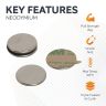 Adhesive N42 Neodymium Magnet - 13/16 in. dia x 1/16 in. - 4.41lbs Pull