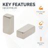 N42 Neodymium Rectangular Magnet - 3/8 in. x 5/16 in. x 27/32 in. thick - 9.92lbs Pull