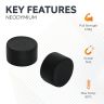 N42 Neodymium Rubber Coated Disc Magnet - 5/8 in. dia x 11/32 in. thick - 13lbs Pull