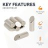 N42 Neodymium Mitre Magnet - 3/8 in. dia x 1-3/16 in. thick - 7.93lbs Pull