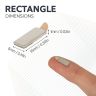 Self Adhesive N42 Neodymium Magnets - 3/8 in. x 3/16 in. x 1/32 in. thick - 1.32lbs Pull