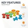 Traditional Magnetic Map Pin Magnets - 5/8 in. dia x 19/32 in. tall