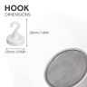 Ceramic White Painted Clamping Magnet with M4 Hook - 1 in. dia - 8.82lbs Pull