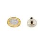 N42 Neodymium Pot Magnet with M4 Thread - 5/8 in. dia x 1/2 in. tall - 21.38lbs Pull