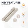 N35 Neodymium Disc Magnet - 3/16 in. dia x 5/32 in. thick - 1.45lbs Pull