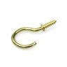 SCREWD 1 in. Brass Plated Cup Hook Kit