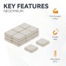 N42 Neodymium Cube Magnet - 3/8 in. x 3/8 in. x 1/8 in. thick - 4.85lbs Pull