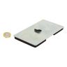 Neodymium Magnetic Pad with Hook - 2-9/32 in. x 9/32 in. thick - 38.58lbs Pull
