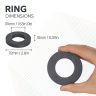 Y30BH Ceramic Ring Magnet - 2-27/32 in. O.D. x 1-17/32 in. I.D. x 3/8 in. thick - 12.13lbs Pull