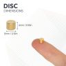 N35 Neodymium Gold Plated Disc Magnet - 3/16 in. dia x 5/32 in. thick - 1.45lbs Pull