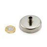 N42 Neodymium Pot Magnet with M8 Thread - 1-7/8 in. dia x 15/16 in. tall - 209.47lbs Pull