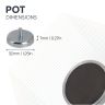 Ceramic Pot Magnet with M5 External Thread - 1-3/8 in. dia x 9/32 in. thick - 10.81lbs Pull