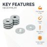 North & South Neodymium Countersunk Magnets & Screws Pack - 19/32 in. dia x 1/16 in. thick