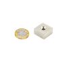 N42 Neodymium Countersunk Rectangular Magnet - 1-3/16 in. x 1-3/16 in. x 19/32 in. thick x 1/4 in. Hole - 66.15lbs Pull