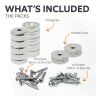 Neodymium Pot Magnets, Steel Discs & Screws Pack - 1 in. dia