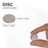 Adhesive N42 Neodymium Magnet - 13/16 in. dia x 1/16 in. - 4.41lbs Pull