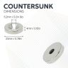 North & South Neodymium Countersunk Magnets & Screws Pack - 13/16 in. dia x 5/32 in. thick