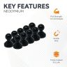 Medium Acrylic Push Pin Magnet - 19/32 in. dia x 27/32 in. tall
