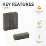 Y30BH Ceramic Rectangular Magnet - 9/32 in. x 9/32 in. x 1 in. thick - 0.51lbs Pull