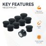 Small Colored High Power 'Memo' Board Magnets - Office & Refrigerator (11/16 in. dia x 1/2 in. tall)