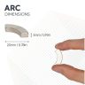N42 Neodymium Arc Magnet - 13/16 in. O.R. x 1/2 in. I.R. x 90 degree x 3/16 in. thick - 11.02lbs Pull
