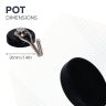 Ceramic Pot Magnet with Swivel Hook - 1-7/16 in. dia - 5.07lbs Pull