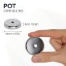 Y30BH Ceramic Countersunk Pot Magnet - 1-9/16 in. dia x 5/16 in. thick x 3/16 in. hole - 33.08lbs Pull