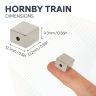 N42 Neodymium Rectangular Hornby Train Magnet - 1/2 in. x 11/32 in. x 1/2 in. x 1/16 in. hole - 11.46lbs Pull