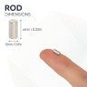 N42 Neodymium Rod Magnet - 1/8 in. dia x 1/4 in. thick - 0.85lbs Pull
