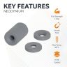 N42 Neodymium PTFE Coated Countersunk Disc Magnet - 3/8 in. dia x 1/16 in. thick x 1/8 in. hole - 2.64lbs Pull (North)
